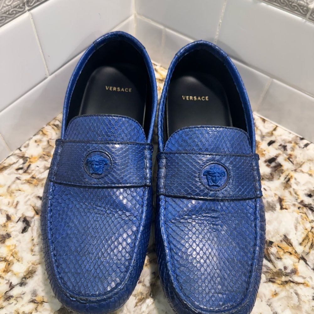 Versace Blue Men's Loafers